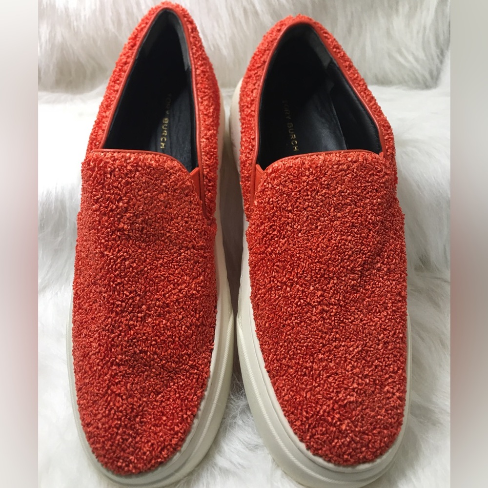NWOB Tory Burch Ladybug Slip-On Piper Sz 8 Red Sneaker